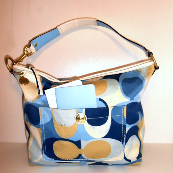 Coach Handbags - Rare Coach Blue Leather Shoulder Bag